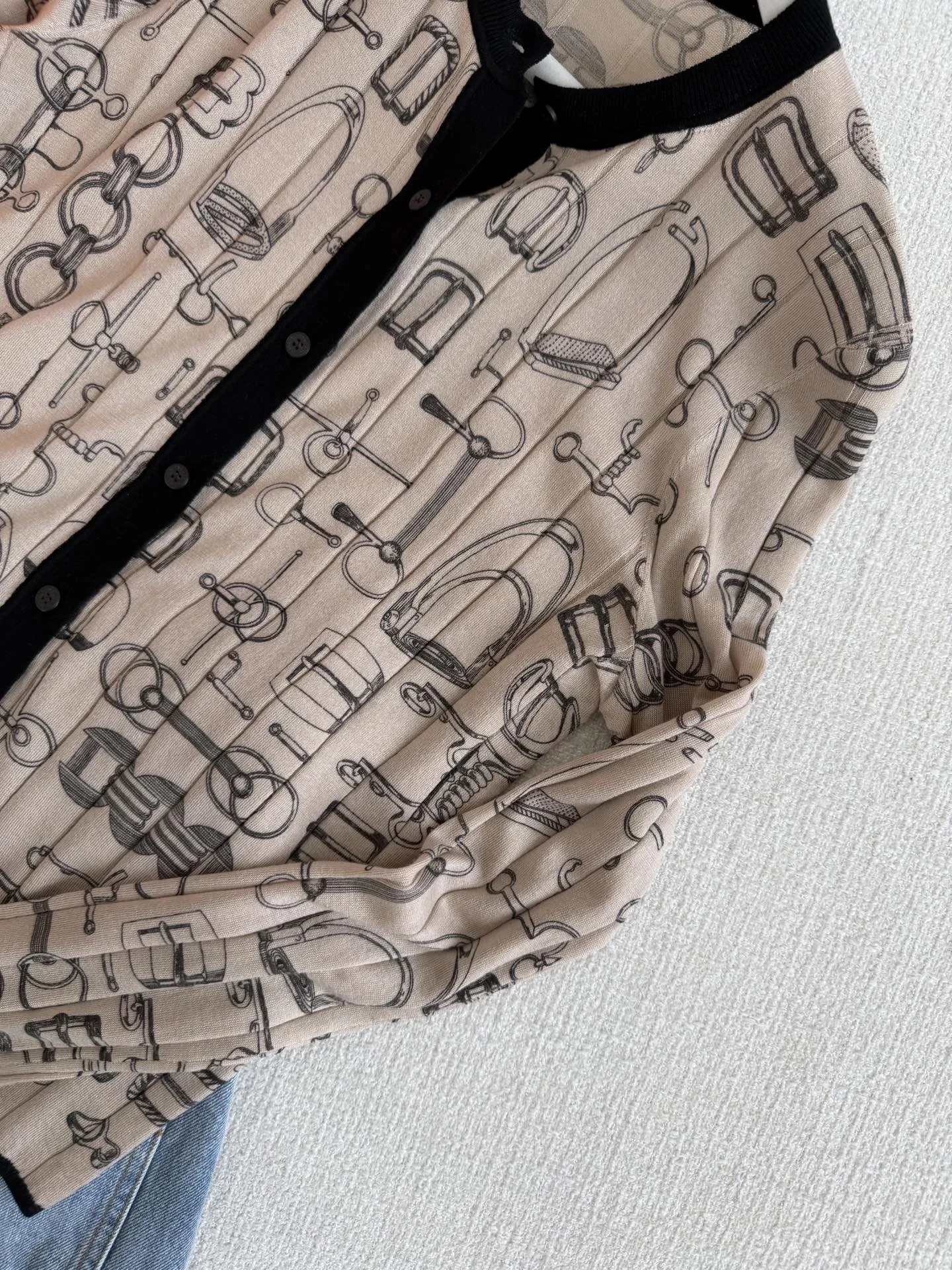 HERMES Sweaters Beige-Black S-L B90202609063091 - Image 3