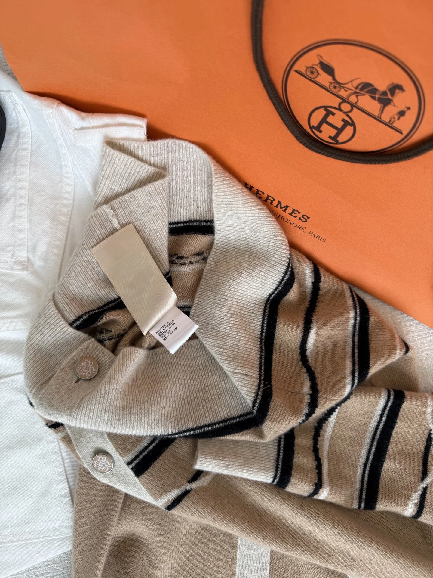 HERMES Sweaters Beige-Black S-L C40202609061057 - Image 7