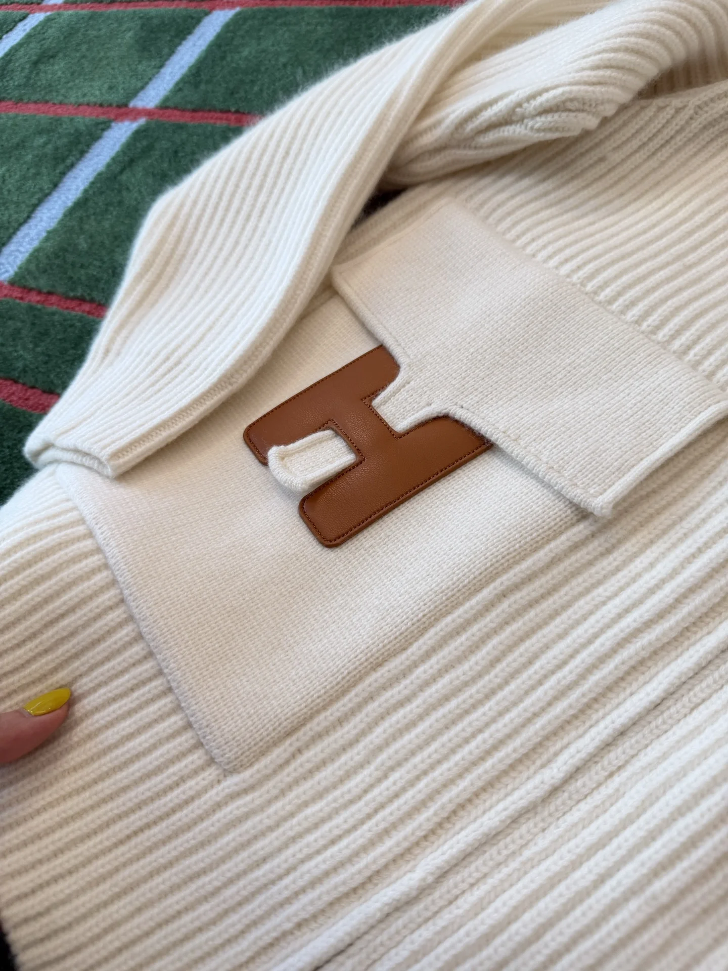 HERMES Sweaters Cream-Brown S-L F60202609060028 - Image 4