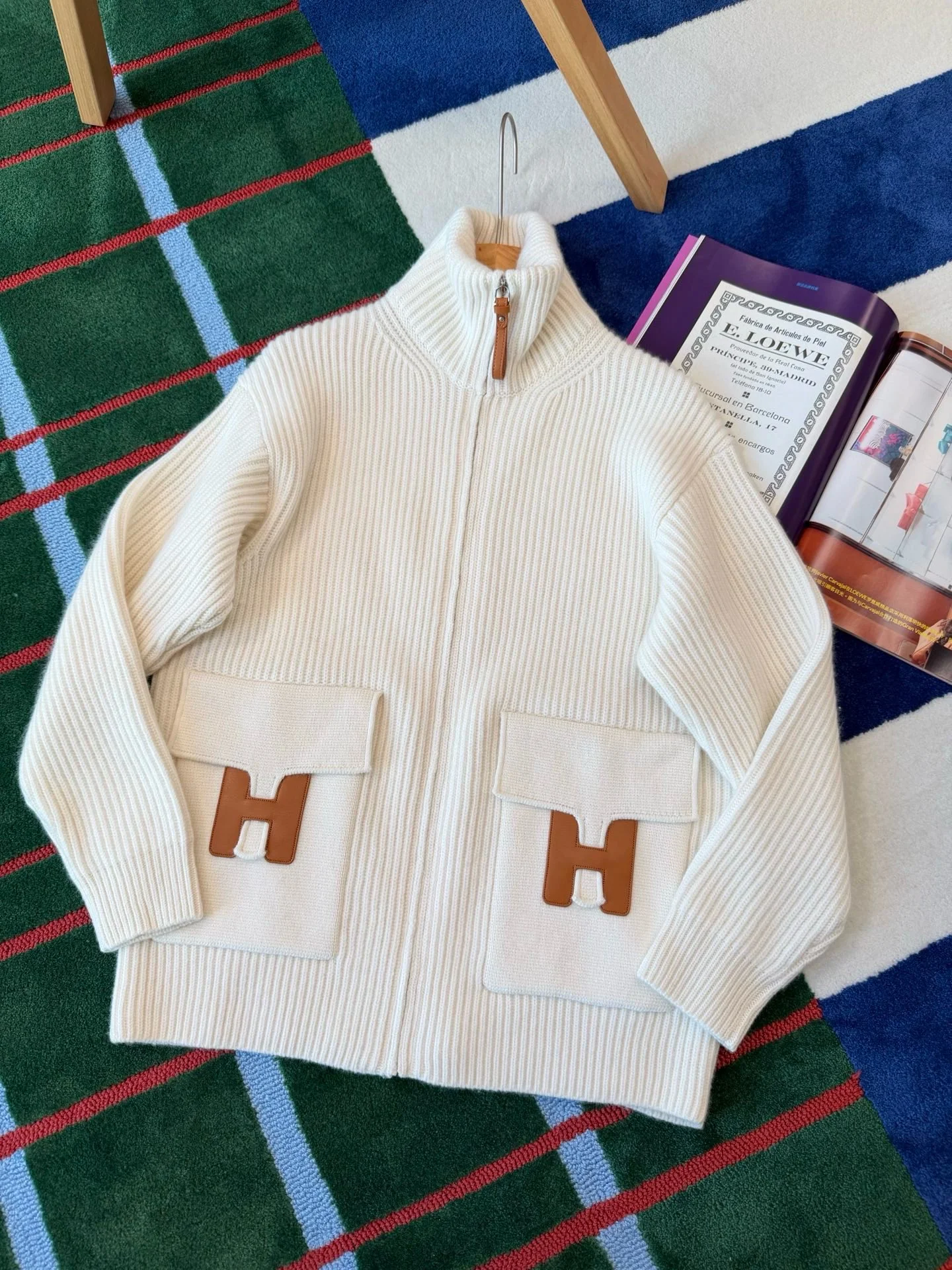 HERMES Sweaters Cream-Brown S-L F60202609060028 - Image 7