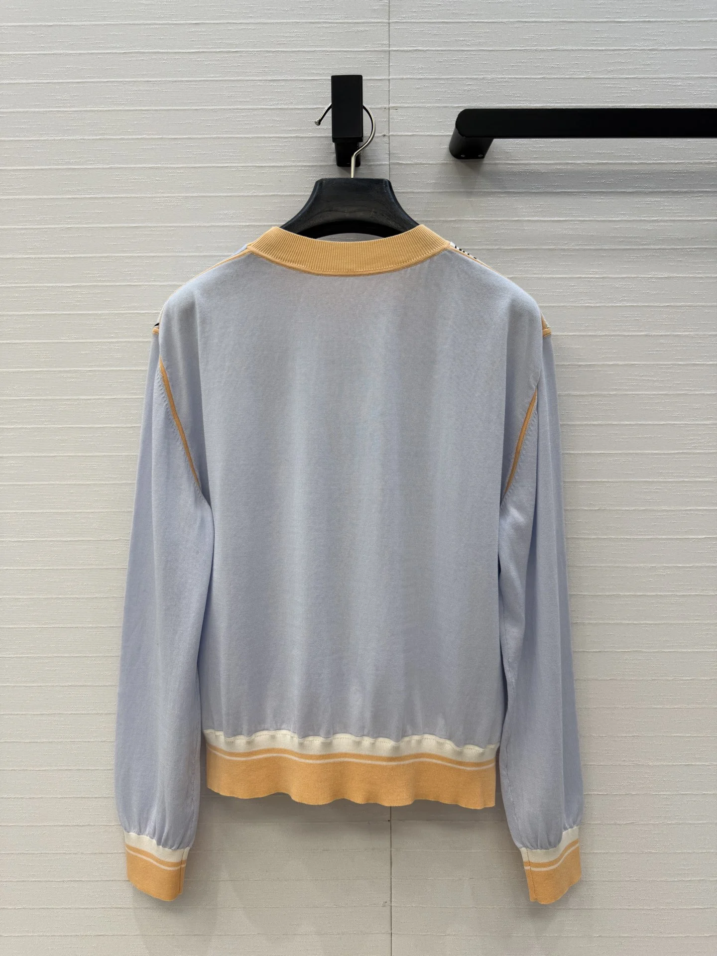 HERMES Sweaters Wool Blend Light Blue-Orange S-L B60202609062702 - Image 8