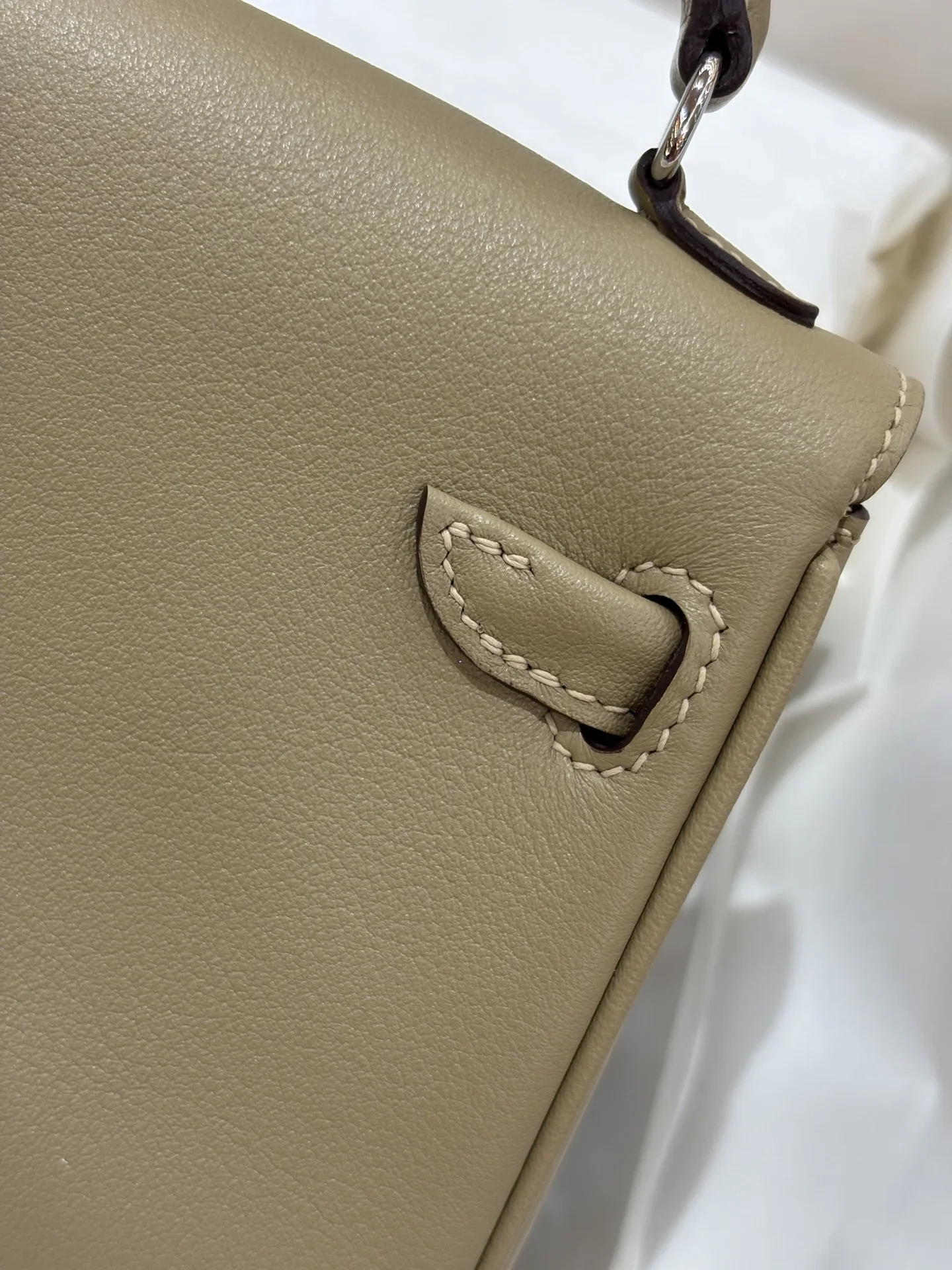 HERMES Top Handle Bags Beige-Gray 16CM A350202609090237 - Image 8