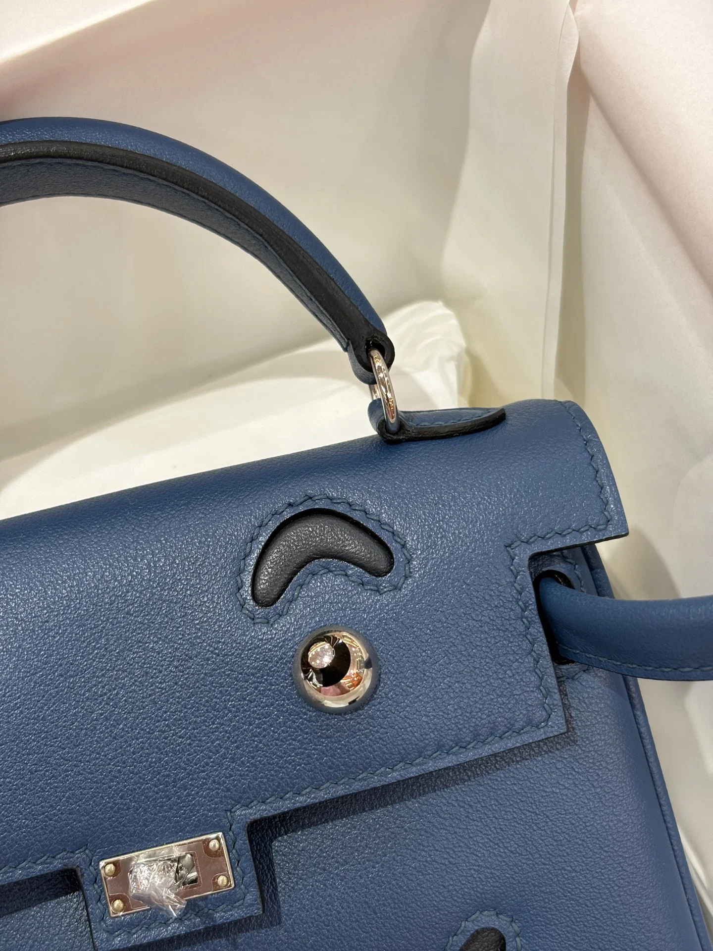 HERMES Top Handle Bags Blue-Gray A350202609090242 - Image 3
