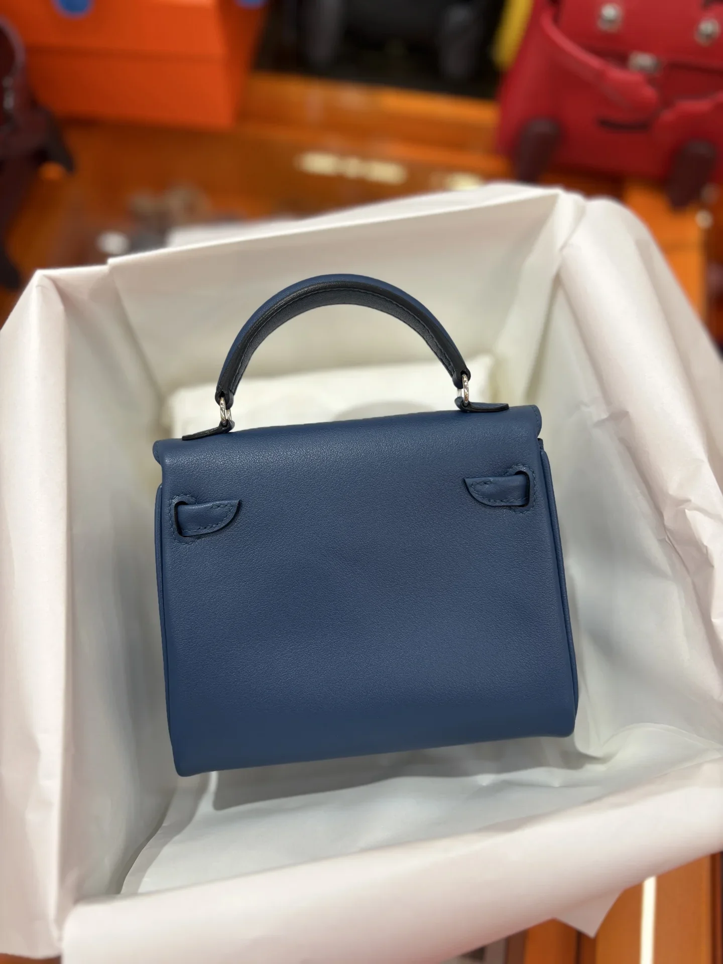 HERMES Top Handle Bags Blue-Gray A350202609090242 - Image 6