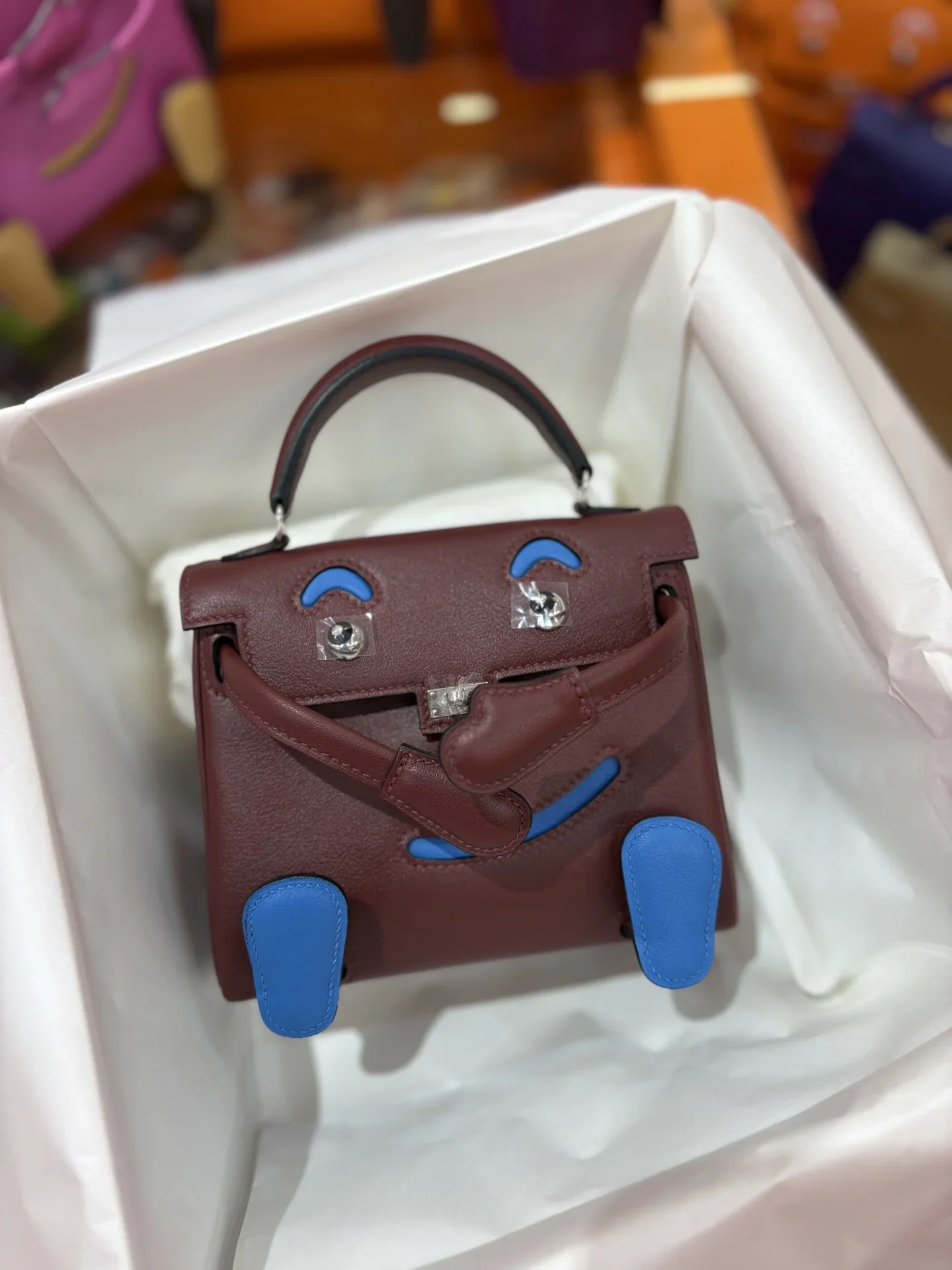 HERMES Top Handle Bags Brown-Blue A350202609090244