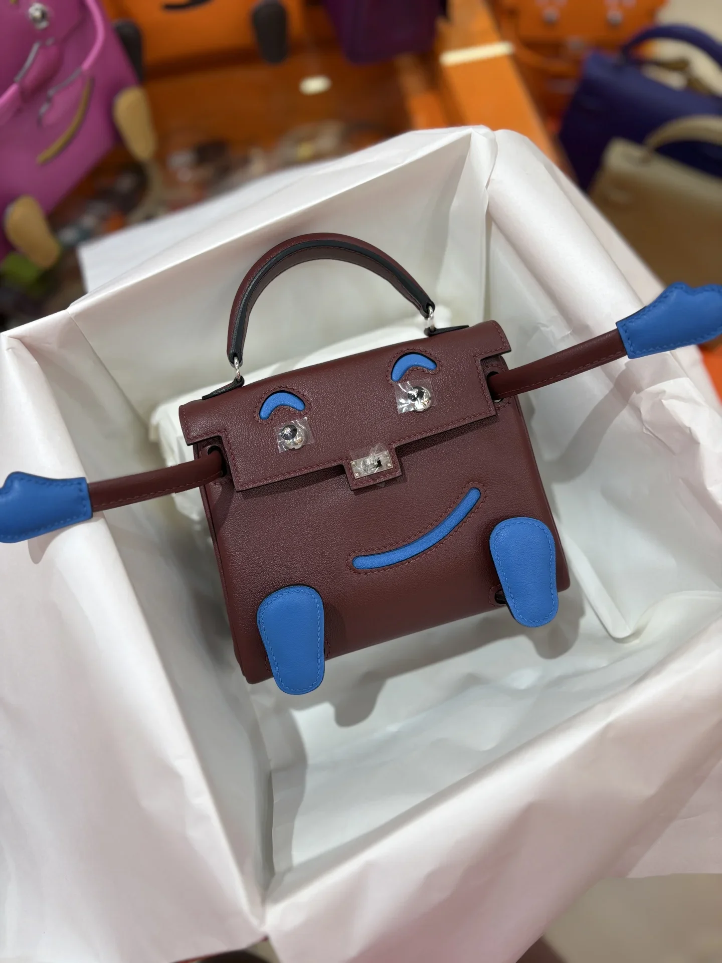 HERMES Top Handle Bags Brown-Blue A350202609090244 - Image 2