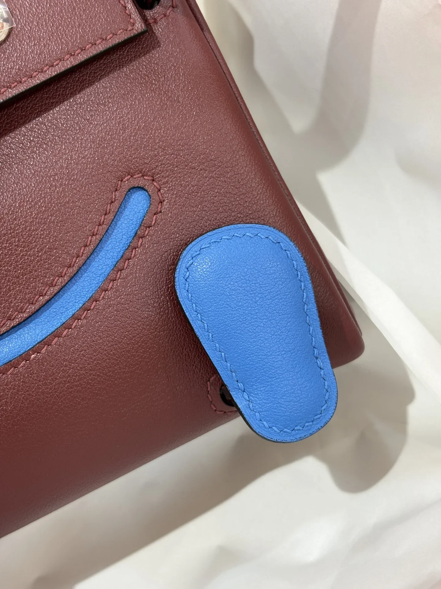 HERMES Top Handle Bags Brown-Blue A350202609090244 - Image 4