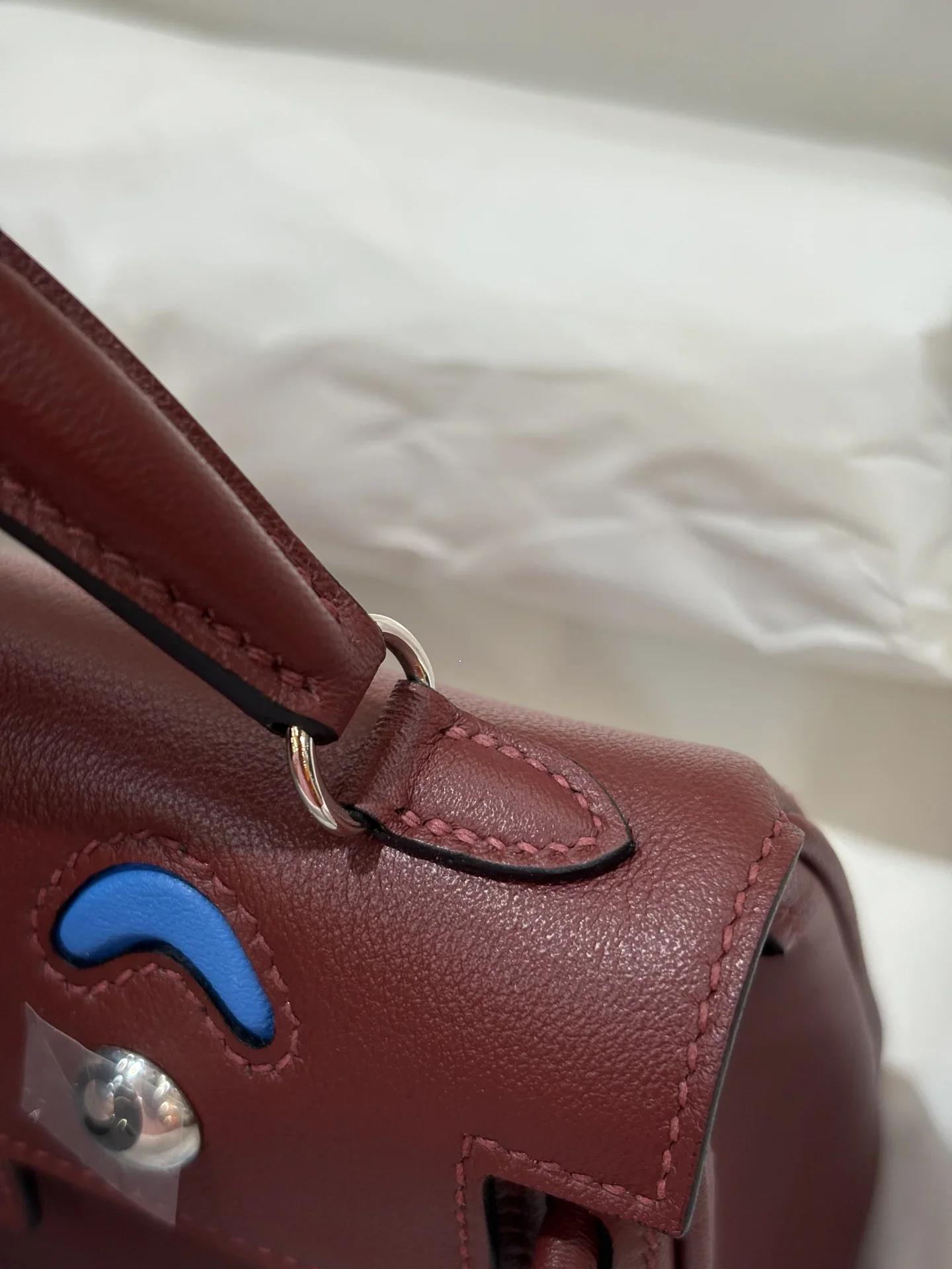 HERMES Top Handle Bags Brown-Blue A350202609090244 - Image 5