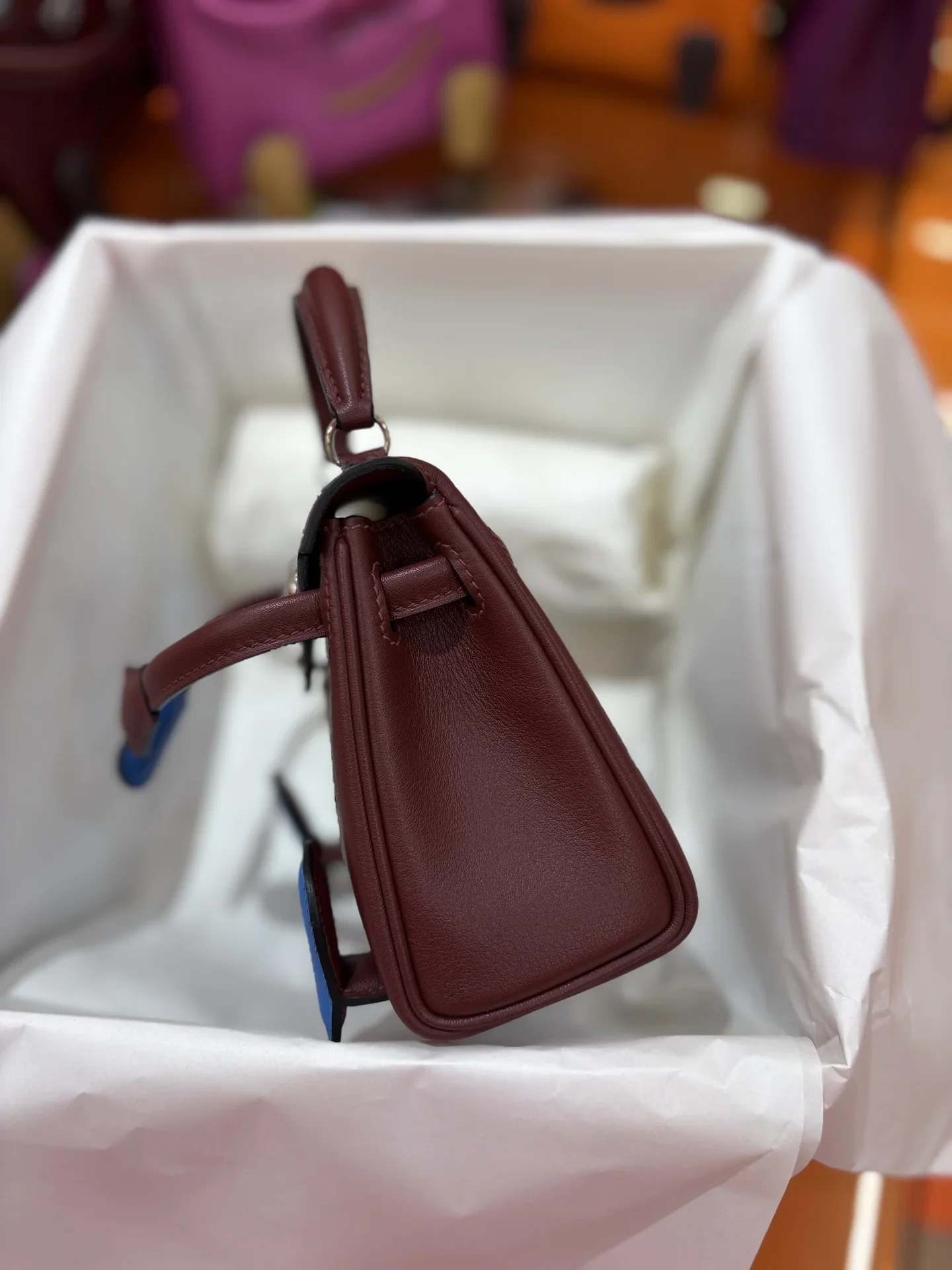 HERMES Top Handle Bags Brown-Blue A350202609090244 - Image 6