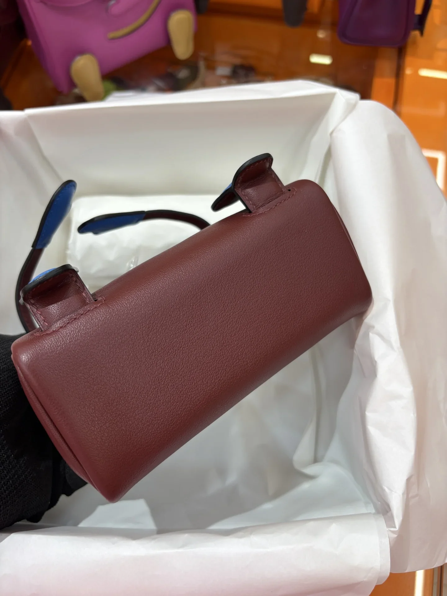HERMES Top Handle Bags Brown-Blue A350202609090244 - Image 9