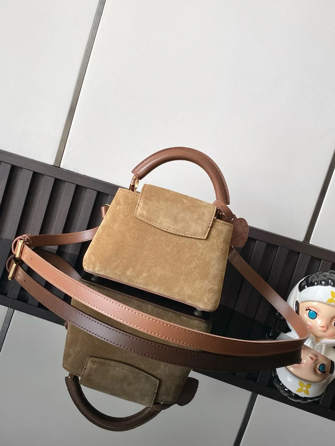 HERMES Top Handle Bags Brown-Tan 21X14X8CM A080202609090365 - Image 3