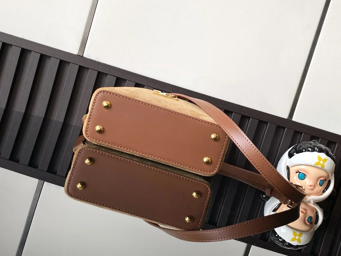 HERMES Top Handle Bags Brown-Tan 21X14X8CM A080202609090365 - Image 4