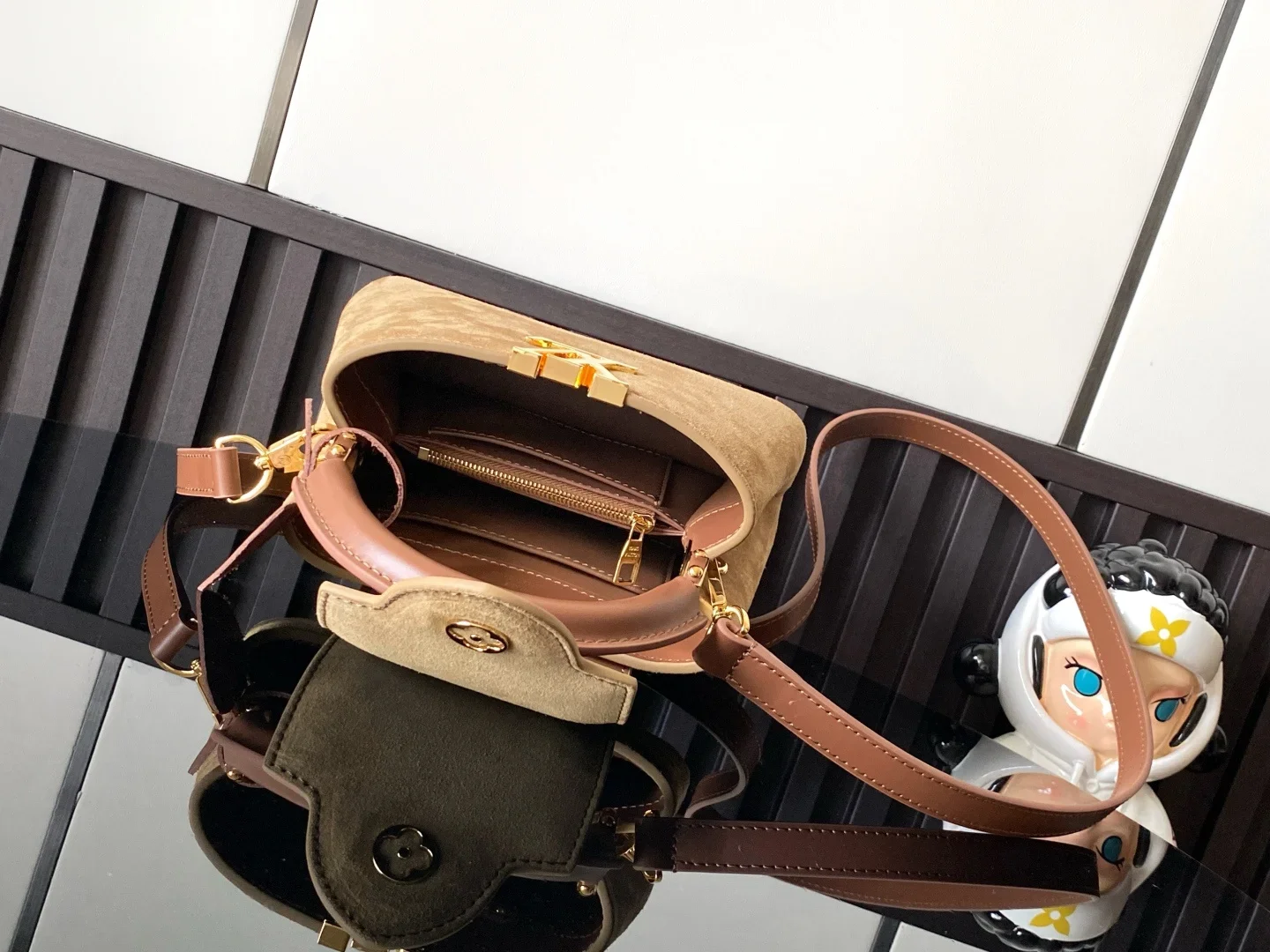 HERMES Top Handle Bags Brown-Tan 21X14X8CM A080202609090365 - Image 8