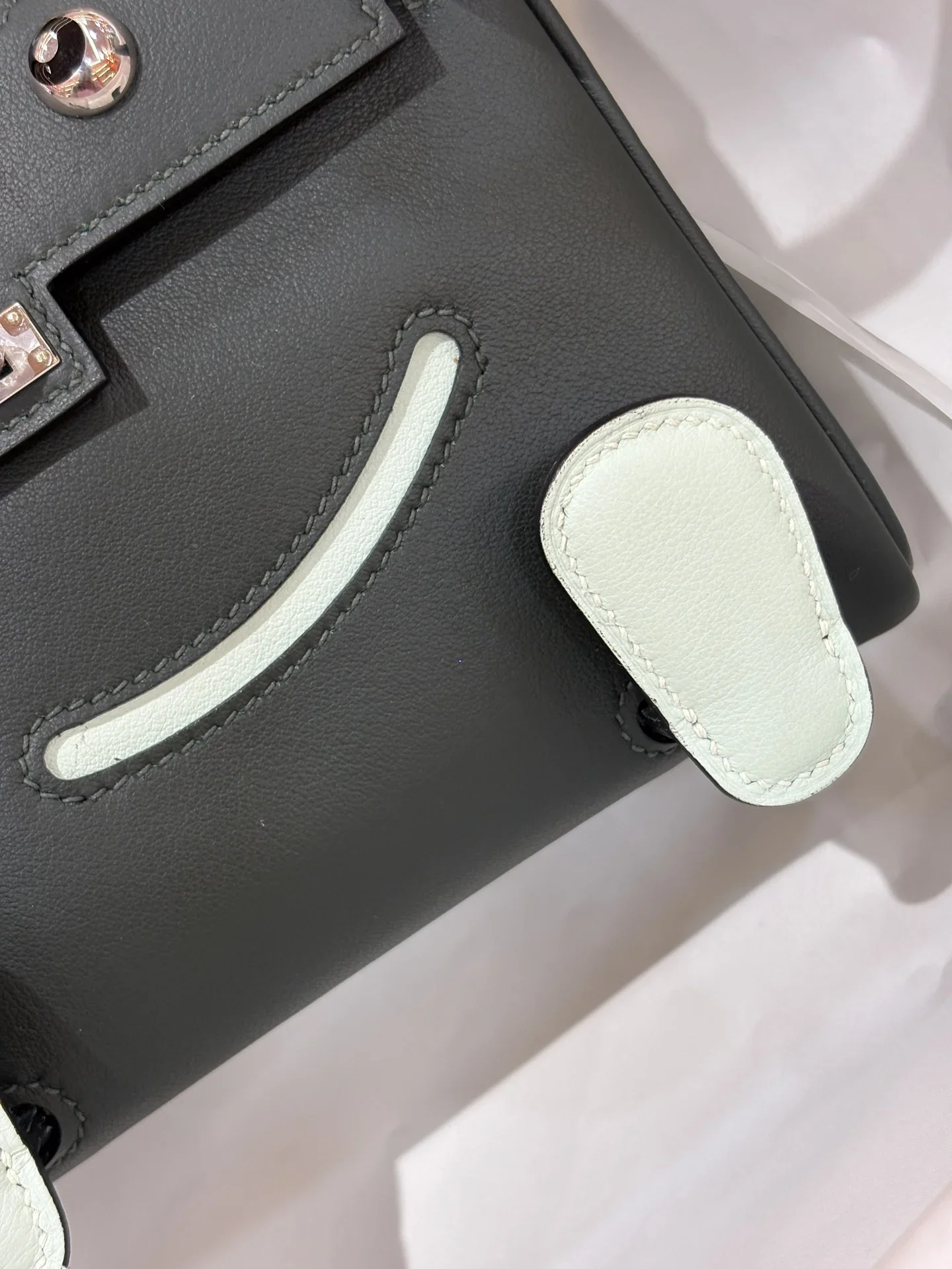 HERMES Top Handle Bags Darkgray-Mint A350202609090246 - Image 4