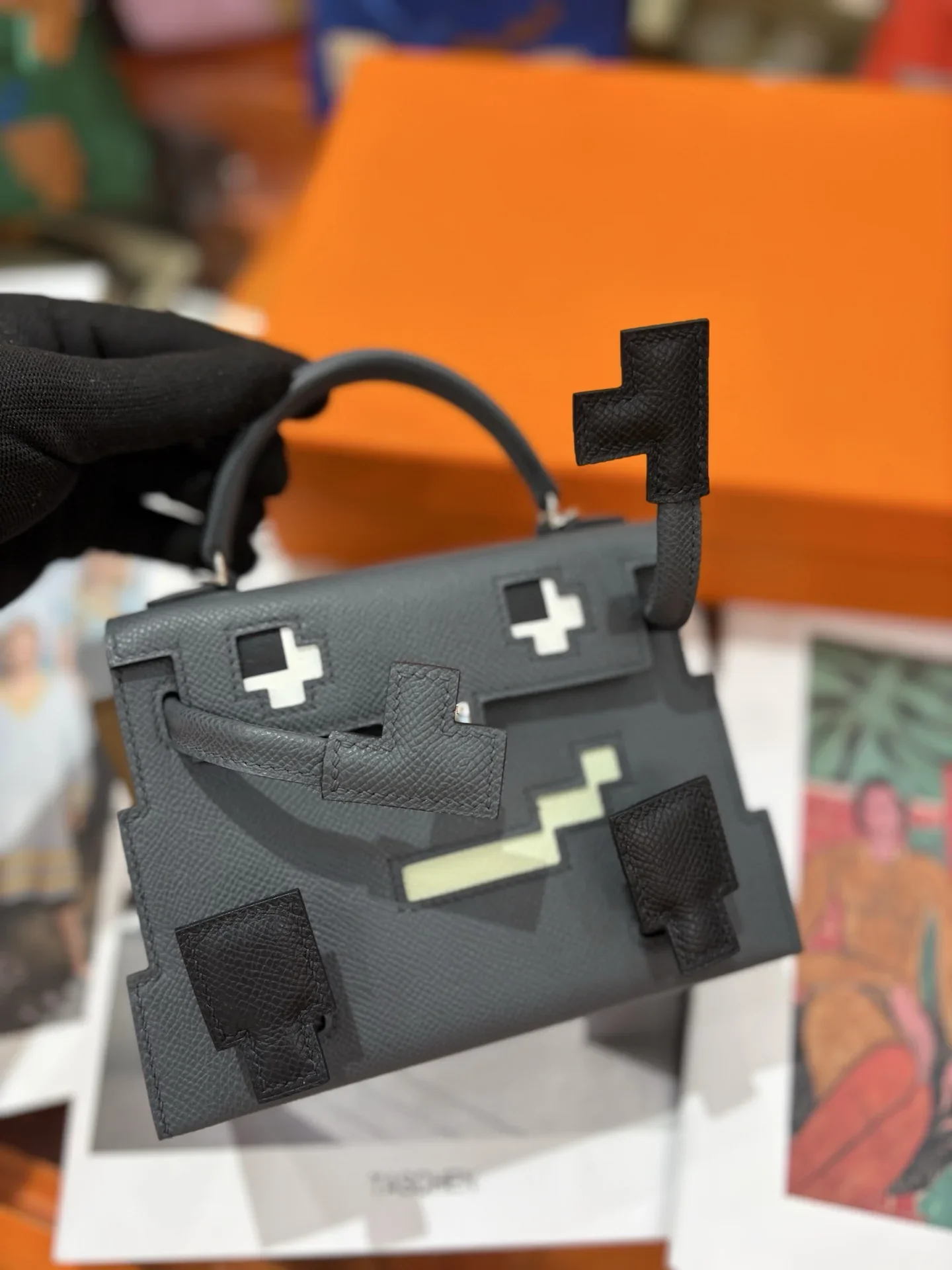 HERMES Top Handle Bags Gray-Black A450202609090235