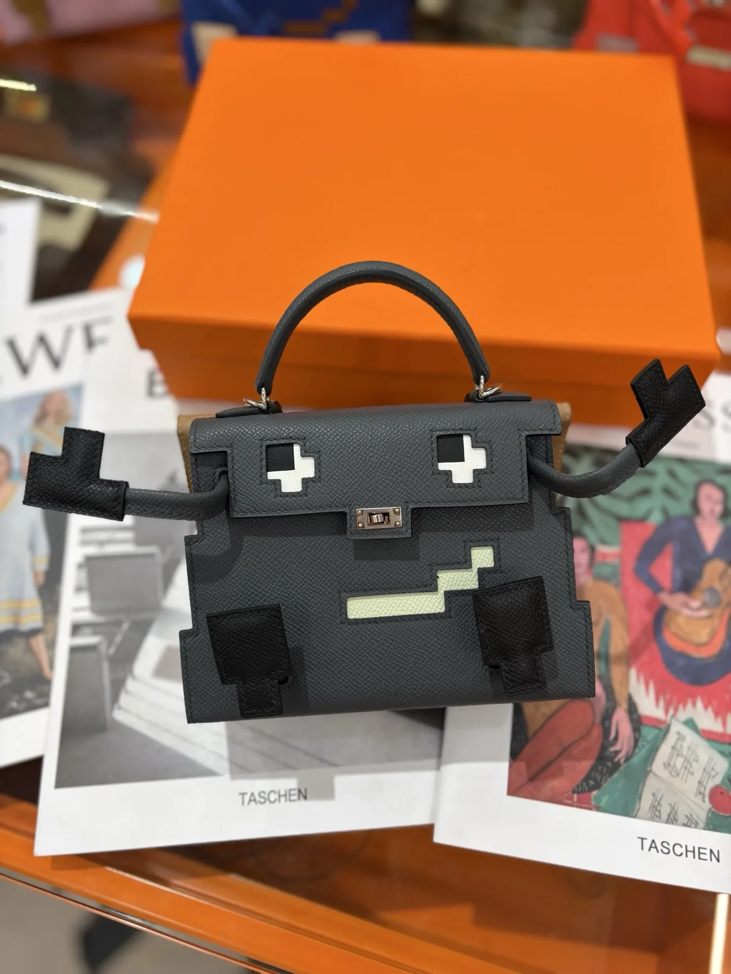 HERMES Top Handle Bags Gray-Black A450202609090235 - Image 2