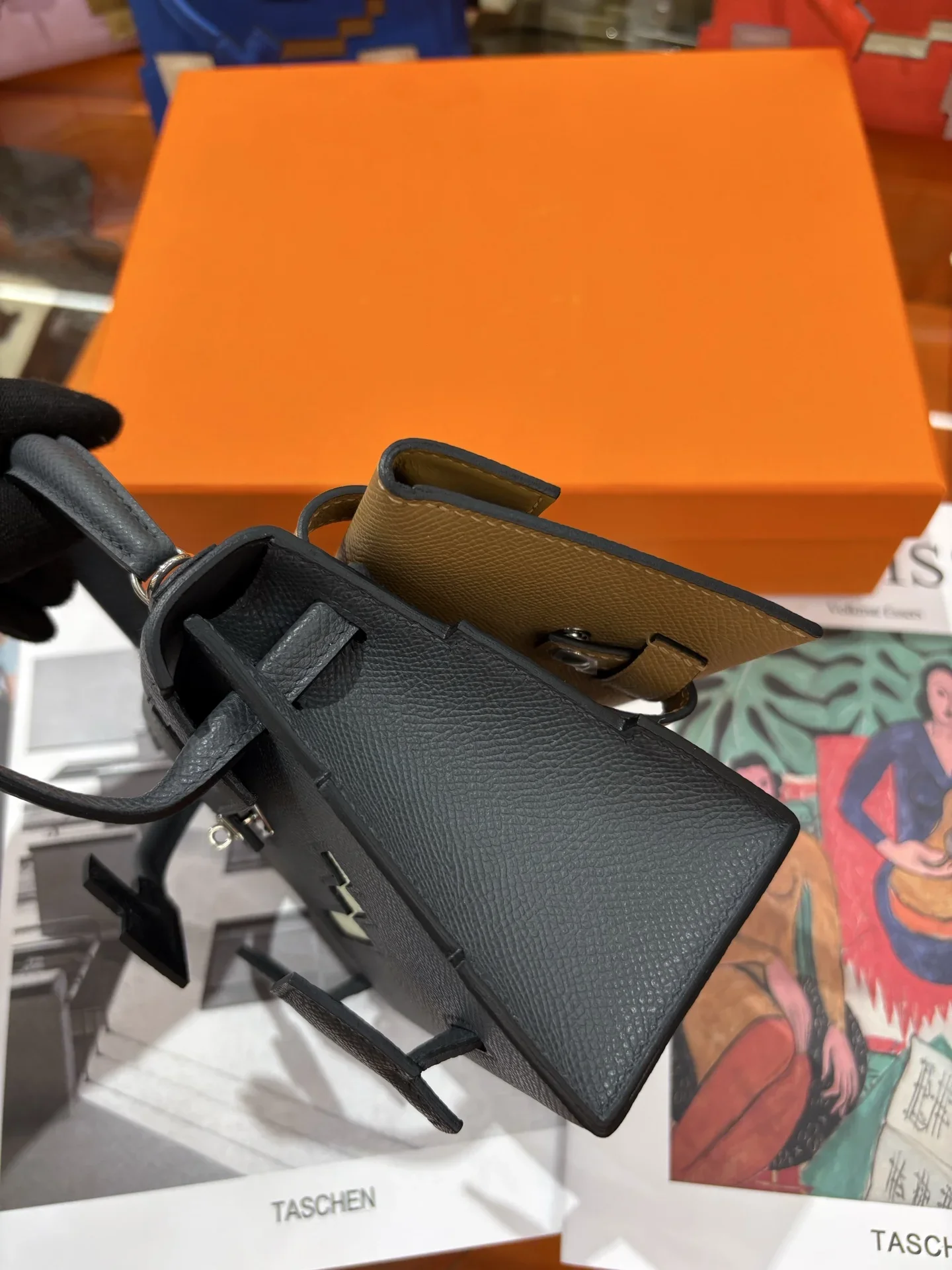 HERMES Top Handle Bags Gray-Black A450202609090235 - Image 5