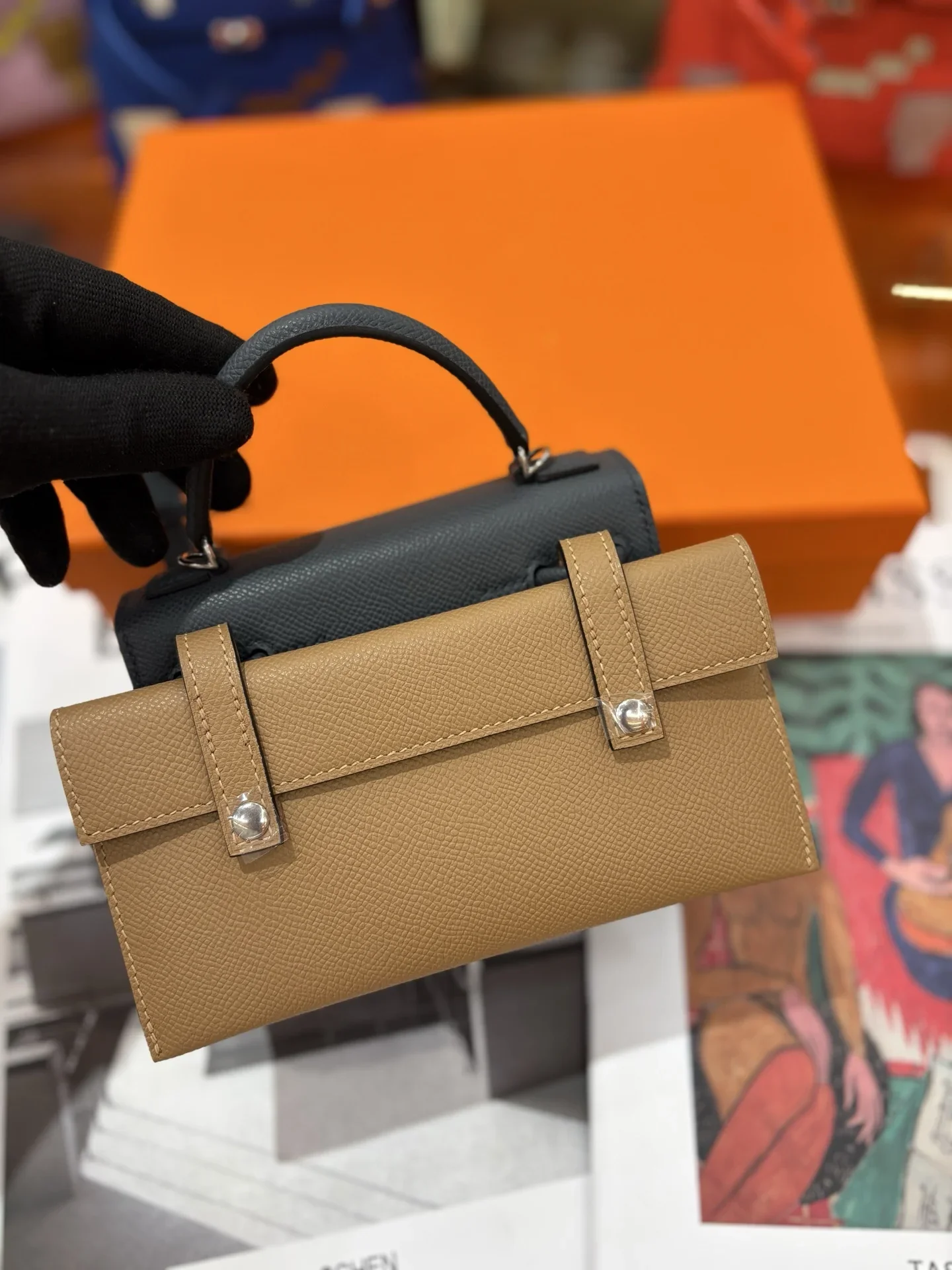 HERMES Top Handle Bags Gray-Black A450202609090235 - Image 6