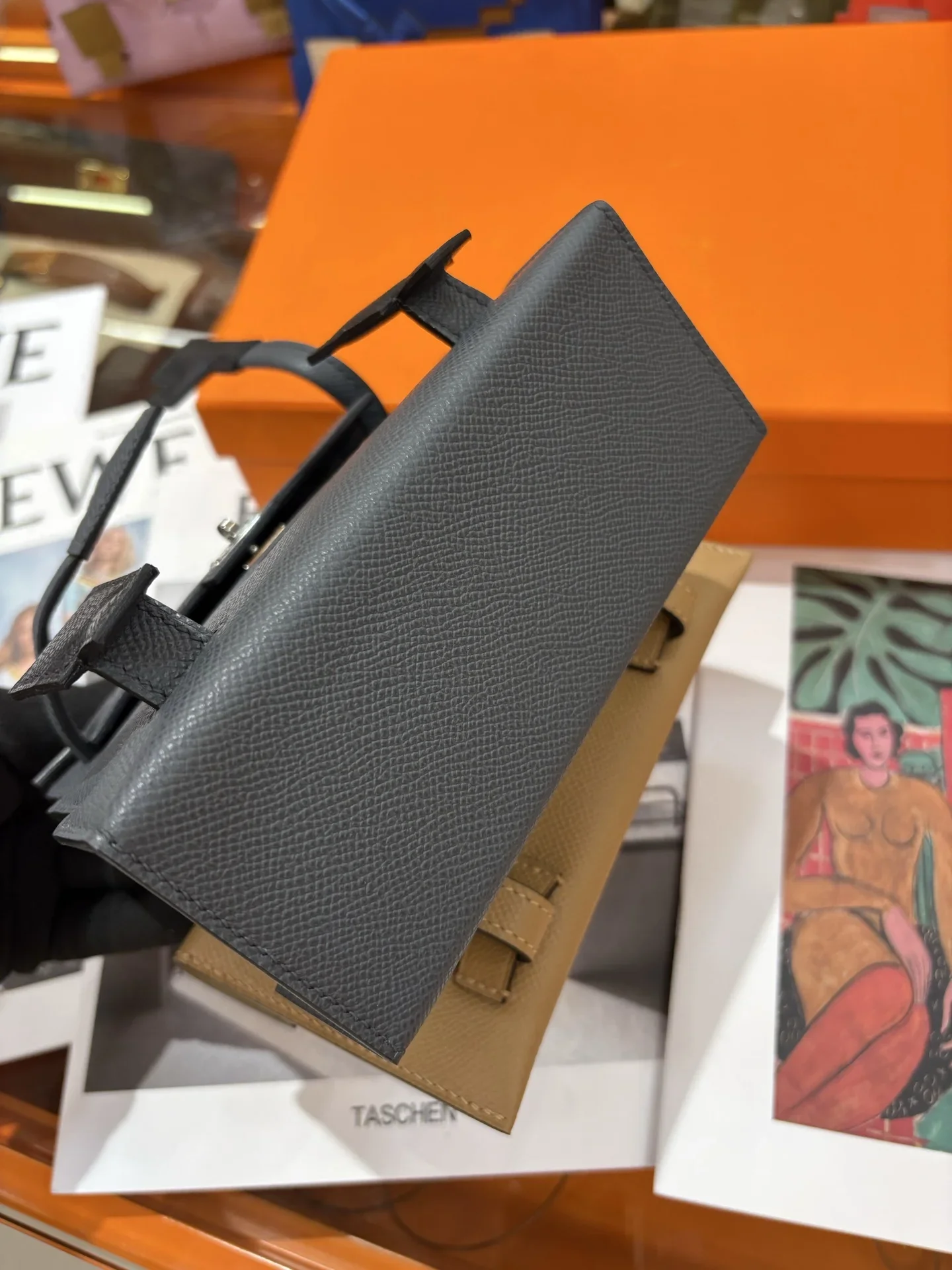 HERMES Top Handle Bags Gray-Black A450202609090235 - Image 8