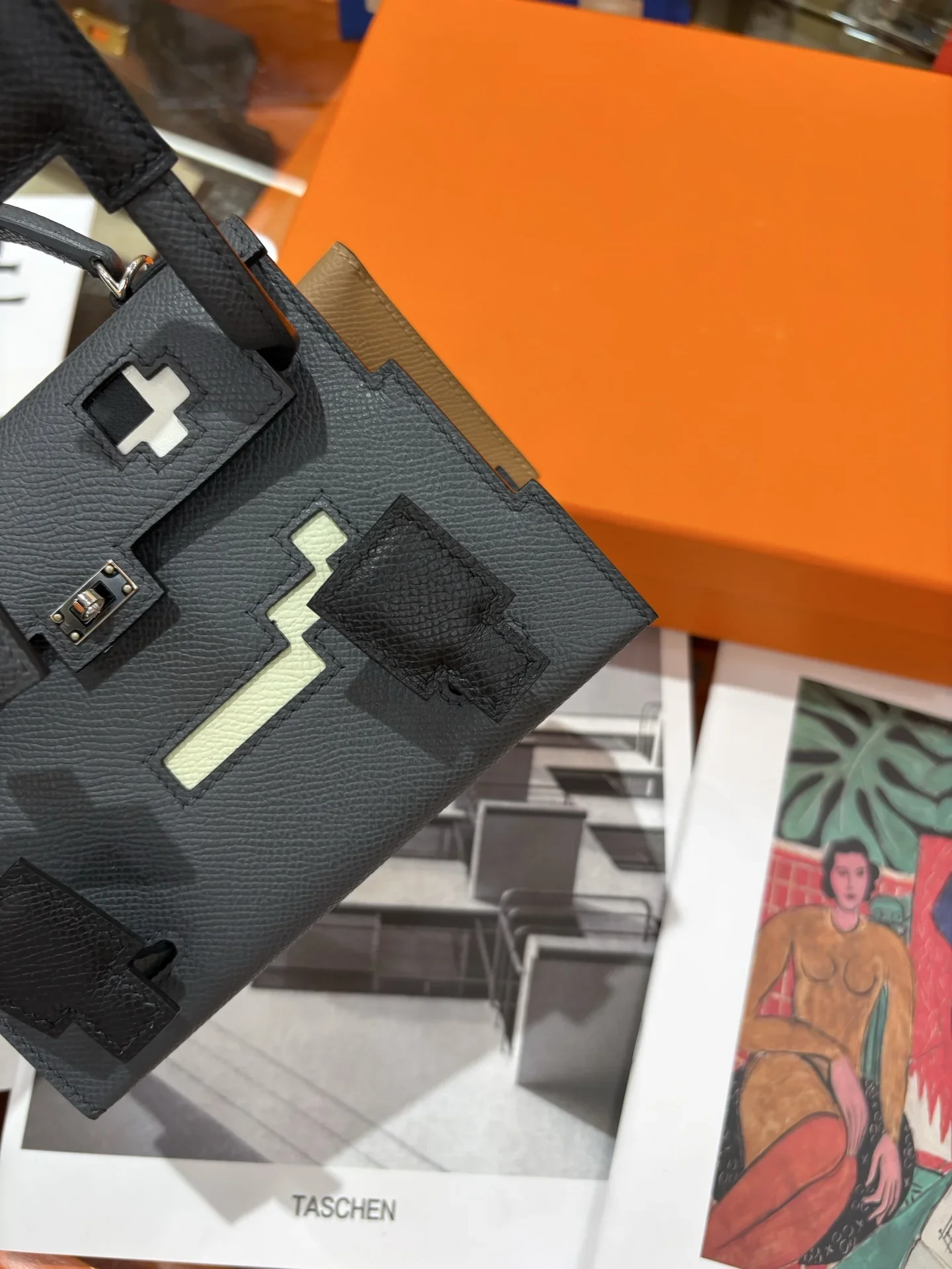 HERMES Top Handle Bags Gray-Black A450202609090235 - Image 9