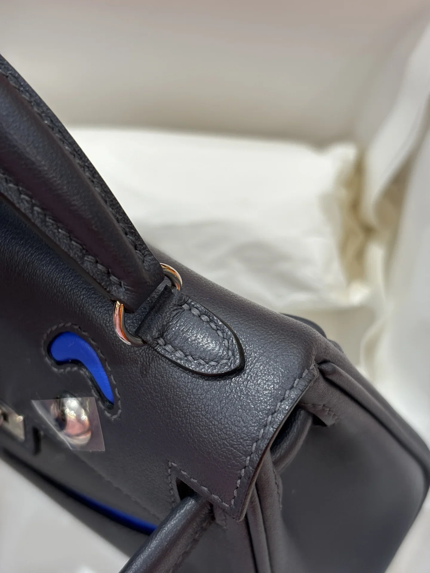 HERMES Top Handle Bags Gray-Blue A350202609090247 - Image 5