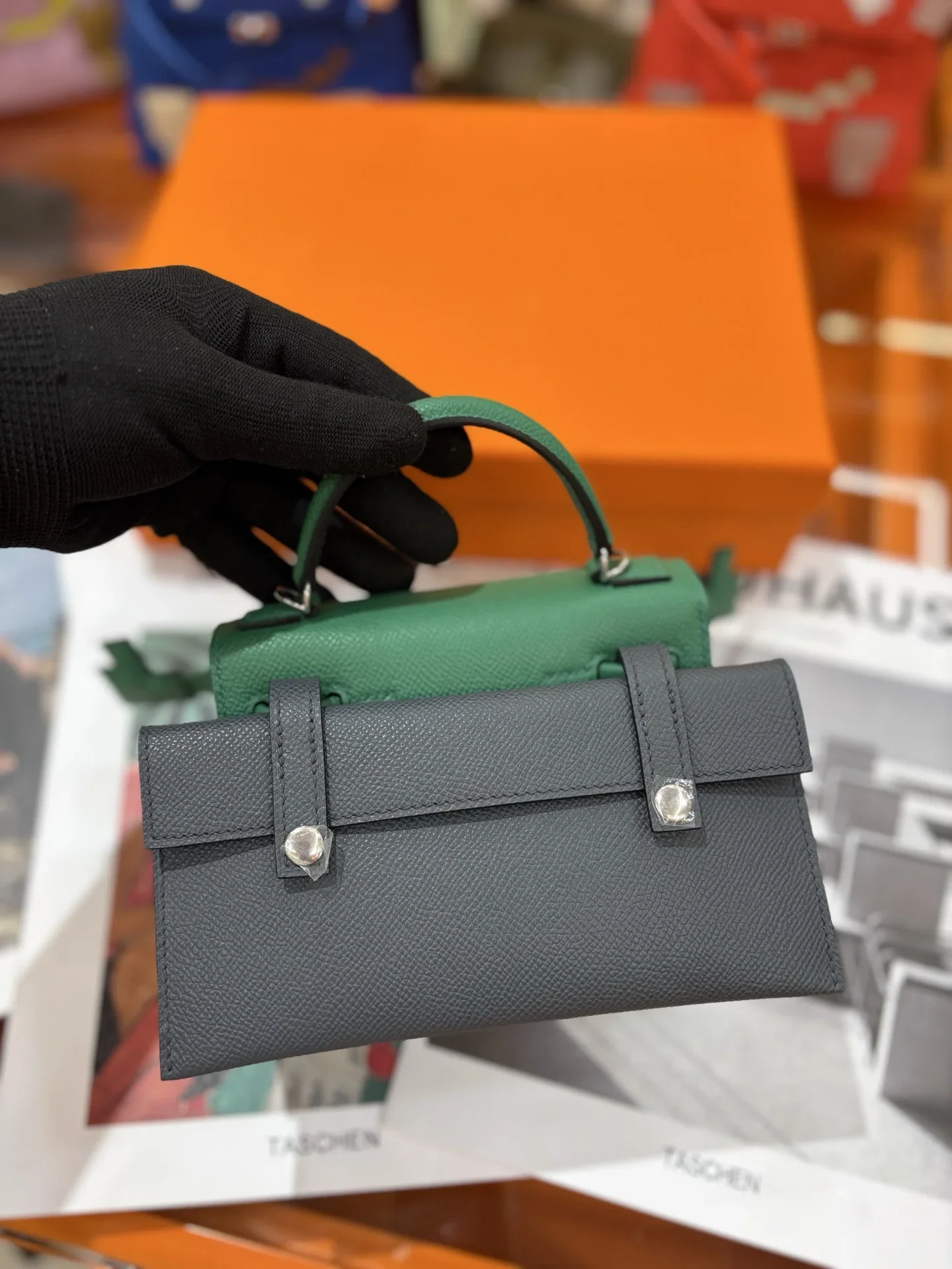HERMES Top Handle Bags Green-Brown A450202609090257 - Image 7