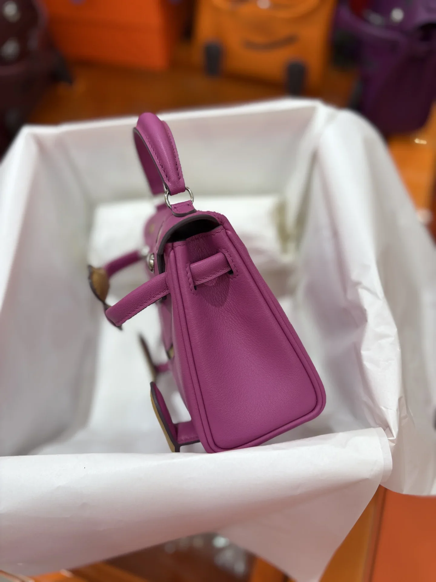 HERMES Top Handle Bags Pink-Tan A350202609090253 - Image 5