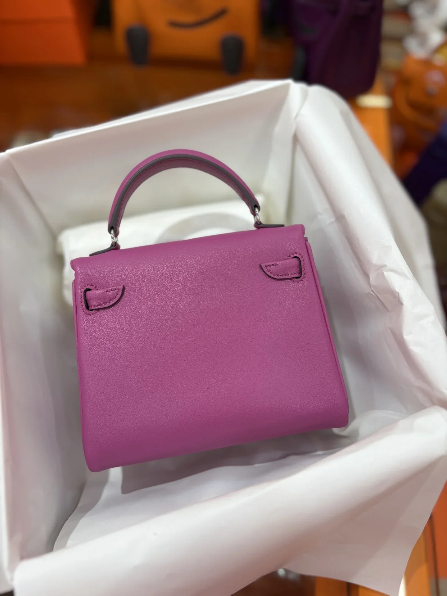HERMES Top Handle Bags Pink-Tan A350202609090253 - Image 7