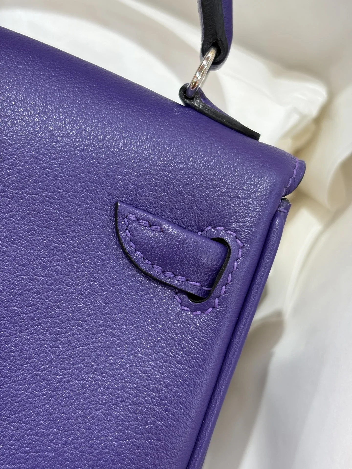 HERMES Top Handle Bags Purple-Tan A350202609090255 - Image 8