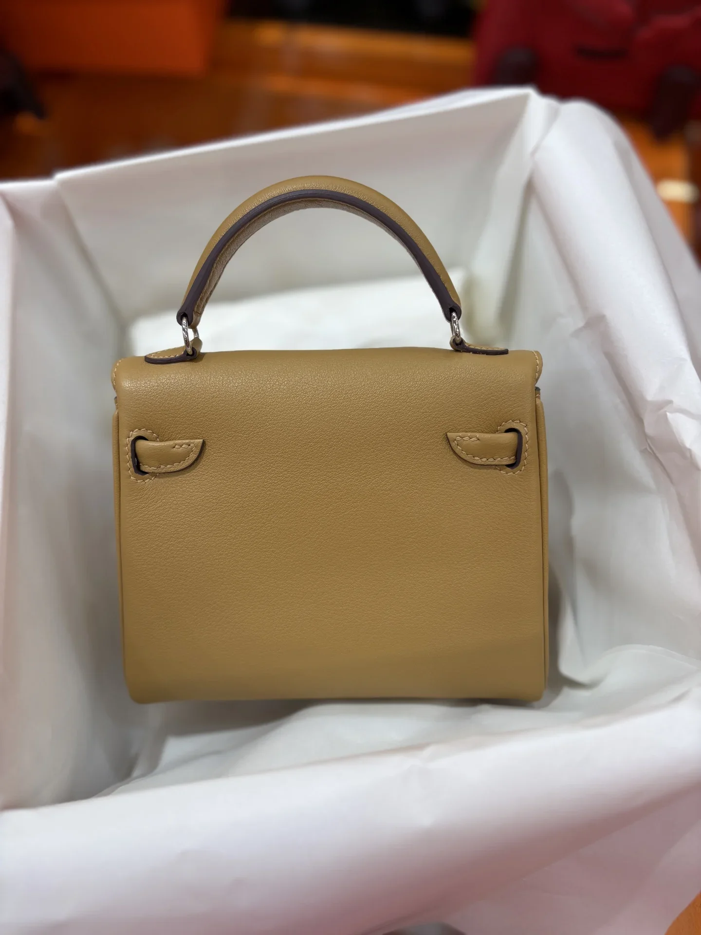 HERMES Top Handle Bags Tan-Pink A350202609090258 - Image 6
