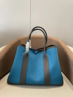HERMES Totes Bags Blue-Brown A000202609090262