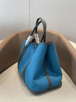 Alternative view of HERMES Totes Bags Blue-Brown A000202609090262
