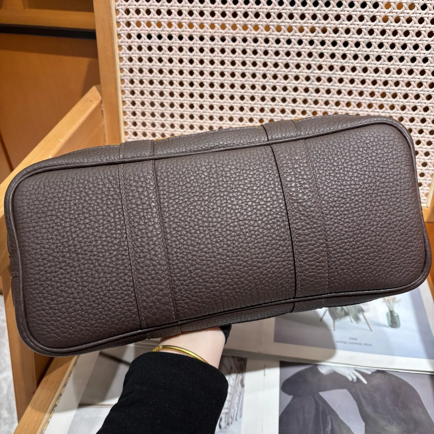 HERMES Totes Bags Brown-Gold A000202609090298 - Image 6