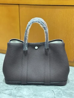 HERMES Totes Bags Leather Brown 30CM I50202609090272