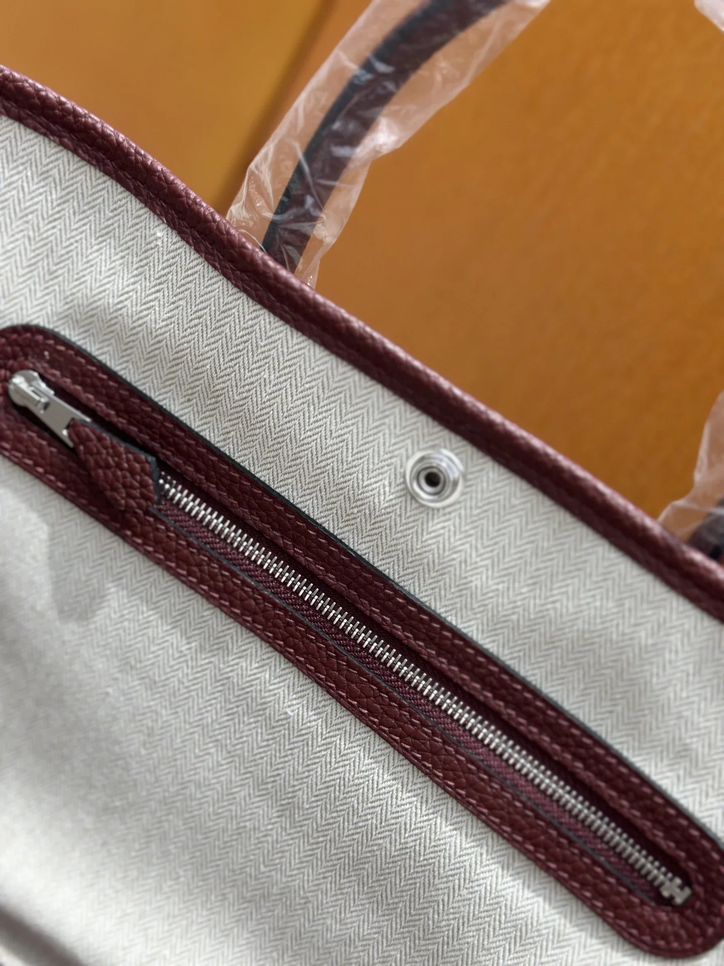 HERMES Totes Bags Leather Burgundy 30CM I50202609090275 - Image 6