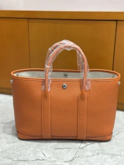 HERMES Totes Bags Leather Orange 30CM I50202609090278
