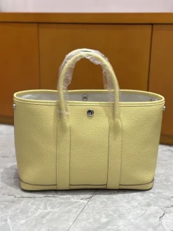 HERMES Totes Bags Leather Yellow 30CM I50202609090300