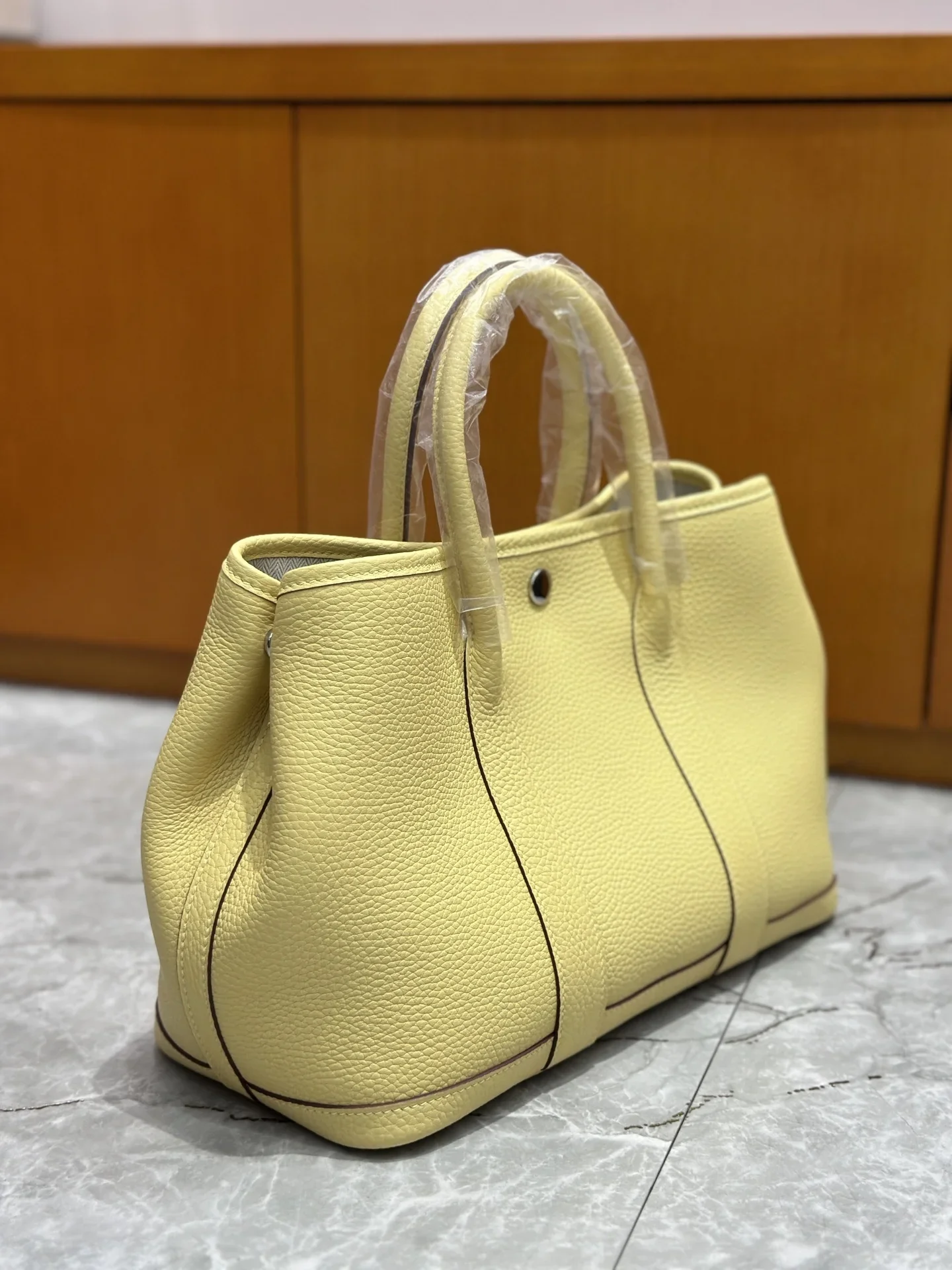 HERMES Totes Bags Leather Yellow 30CM I50202609090300 - Image 4