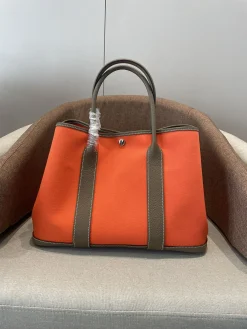 HERMES Totes Bags Orange-Brown A000202609090279