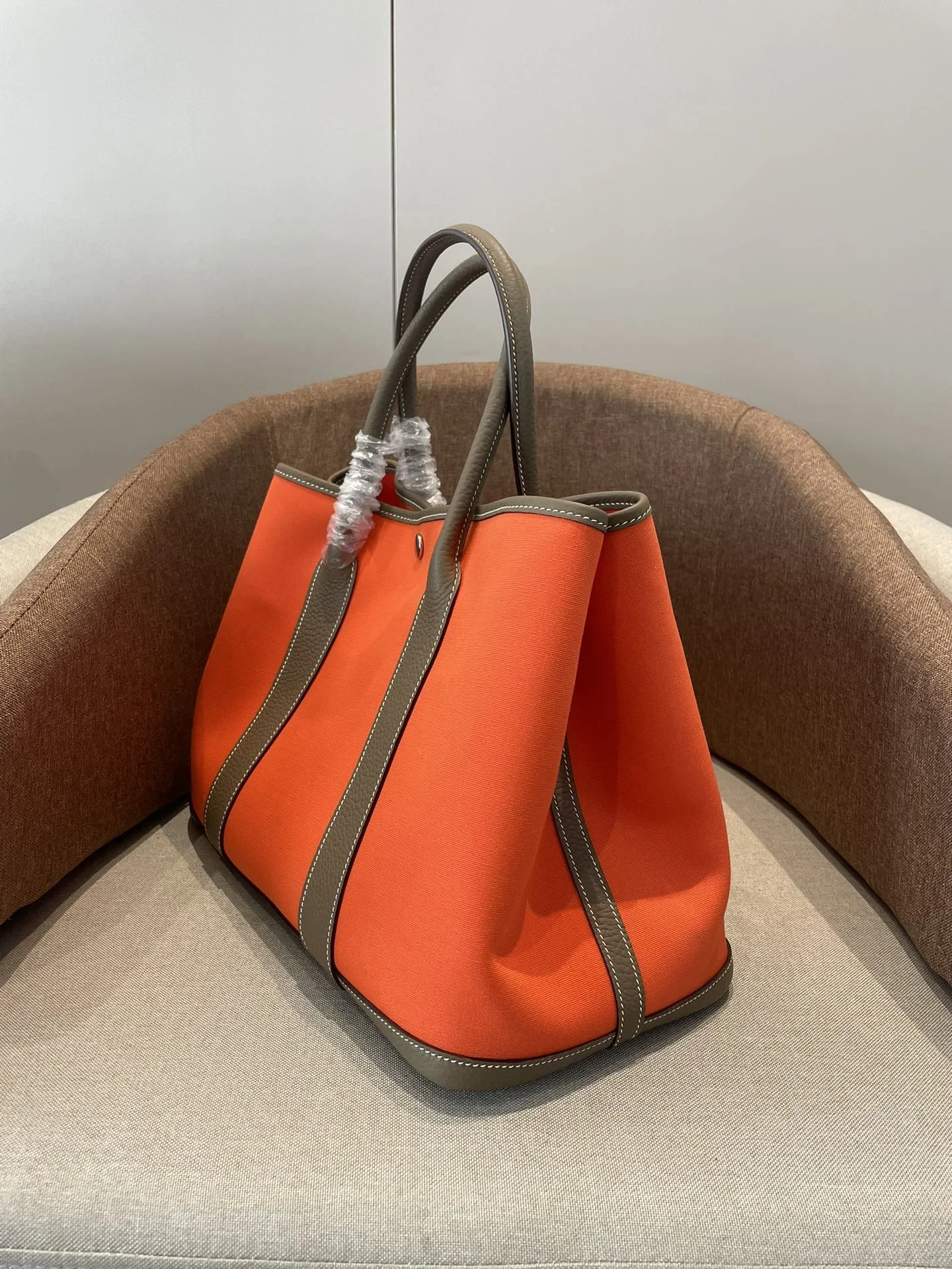 HERMES Totes Bags Orange-Brown A000202609090279 - Image 2