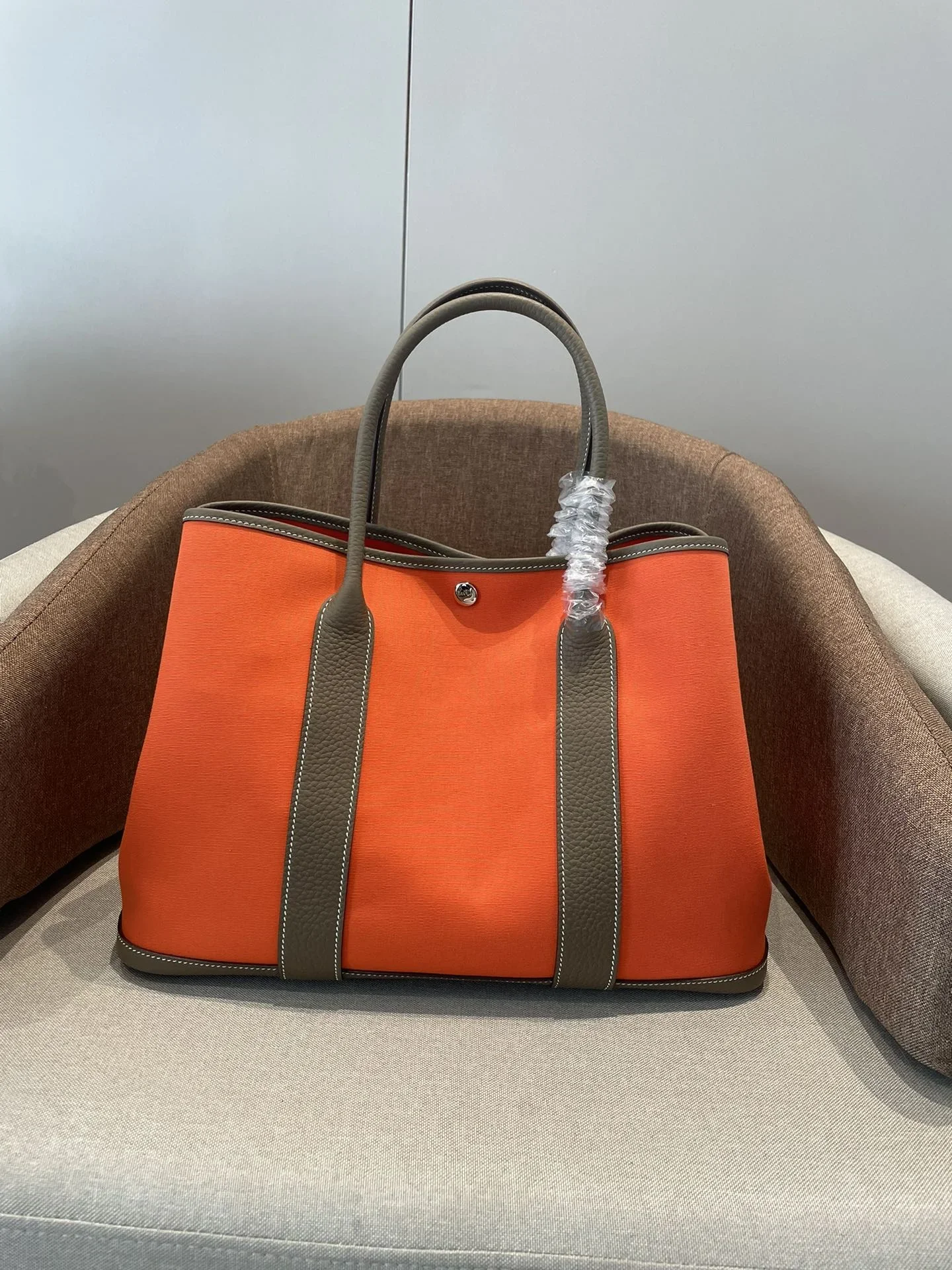 HERMES Totes Bags Orange-Brown A000202609090279 - Image 3