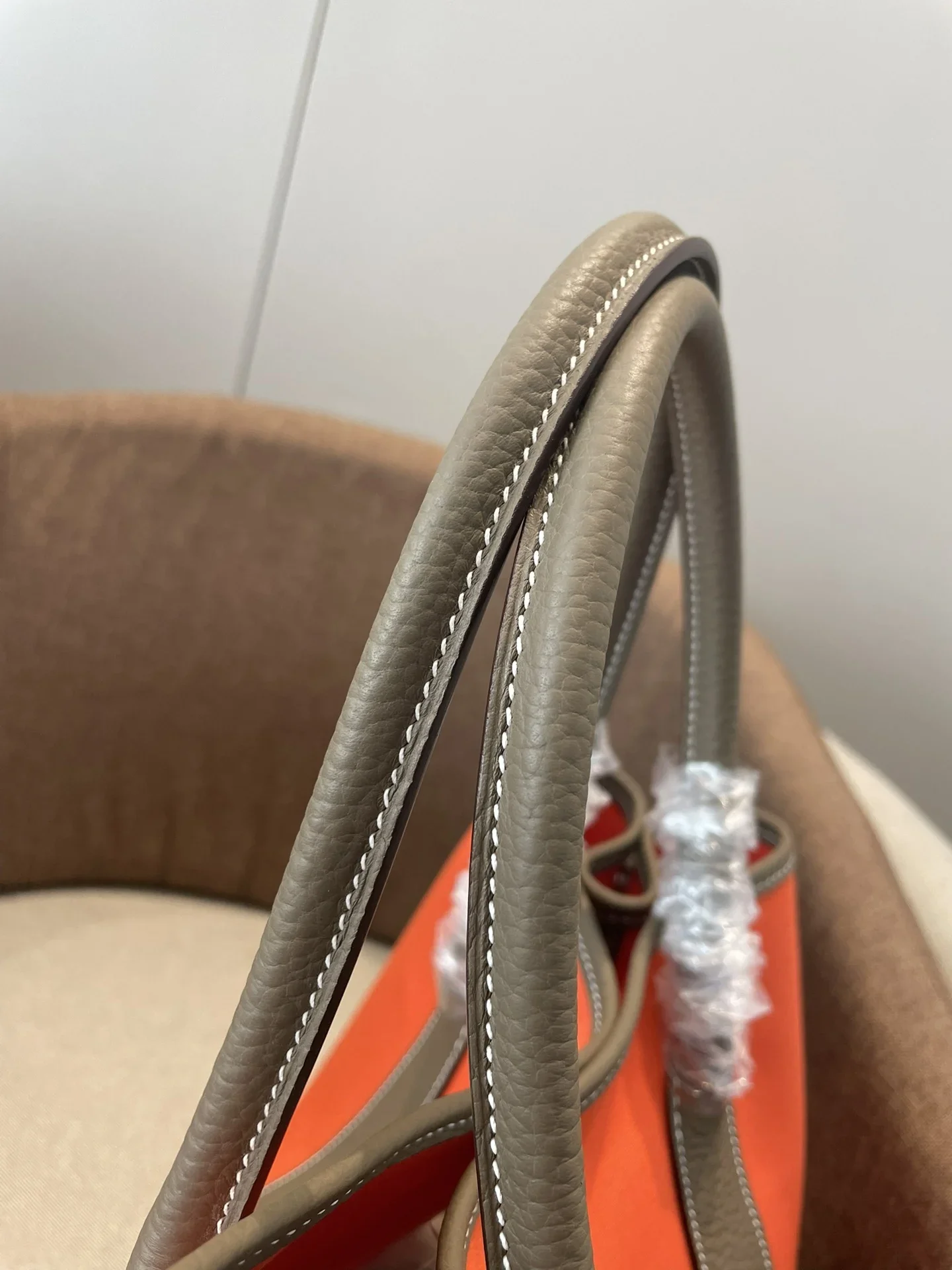 HERMES Totes Bags Orange-Brown A000202609090279 - Image 5