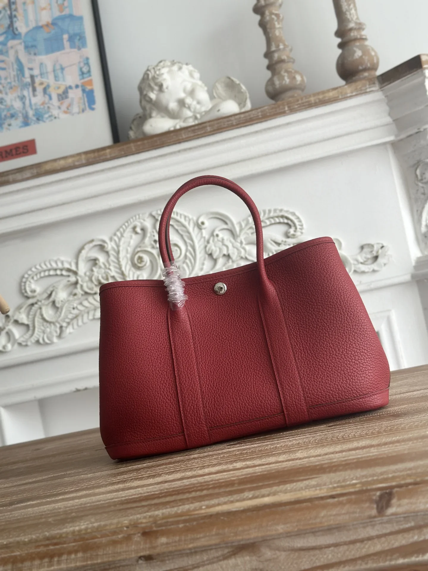 HERMES Totes Bags Red 30CM I50202609090277