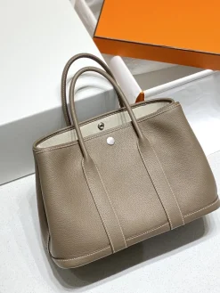 HERMES Totes Bags Togo Leather Brown 30-36 I50202609090266