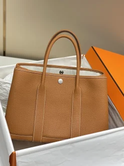 Alternative view of HERMES Totes Bags Togo Leather Brown 30-36CM I50202609090265