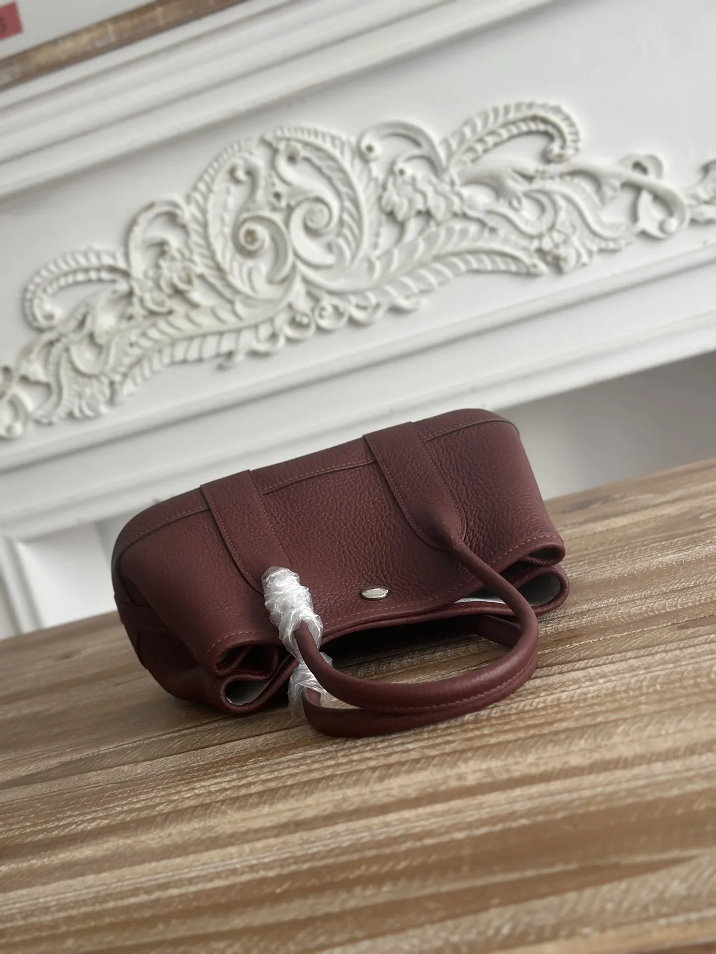 HERMES Totes Bags Togo Leather Burgundy 23CM H80202609090288 - Image 6