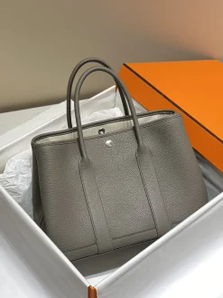 Alternative view of HERMES Totes Bags Togo Leather Gray 30X36CM I50202609090274