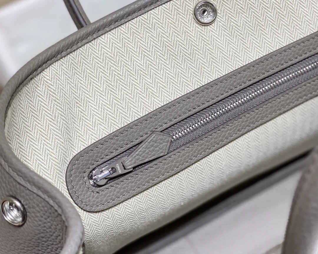 HERMES Totes Bags Togo Leather Gray 30X36CM I50202609090274 - Image 7