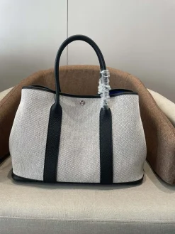 HERMES Totes Bags White-Black A000202609090292