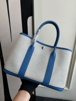 HERMES Totes Bags White-Blue A000202609090293